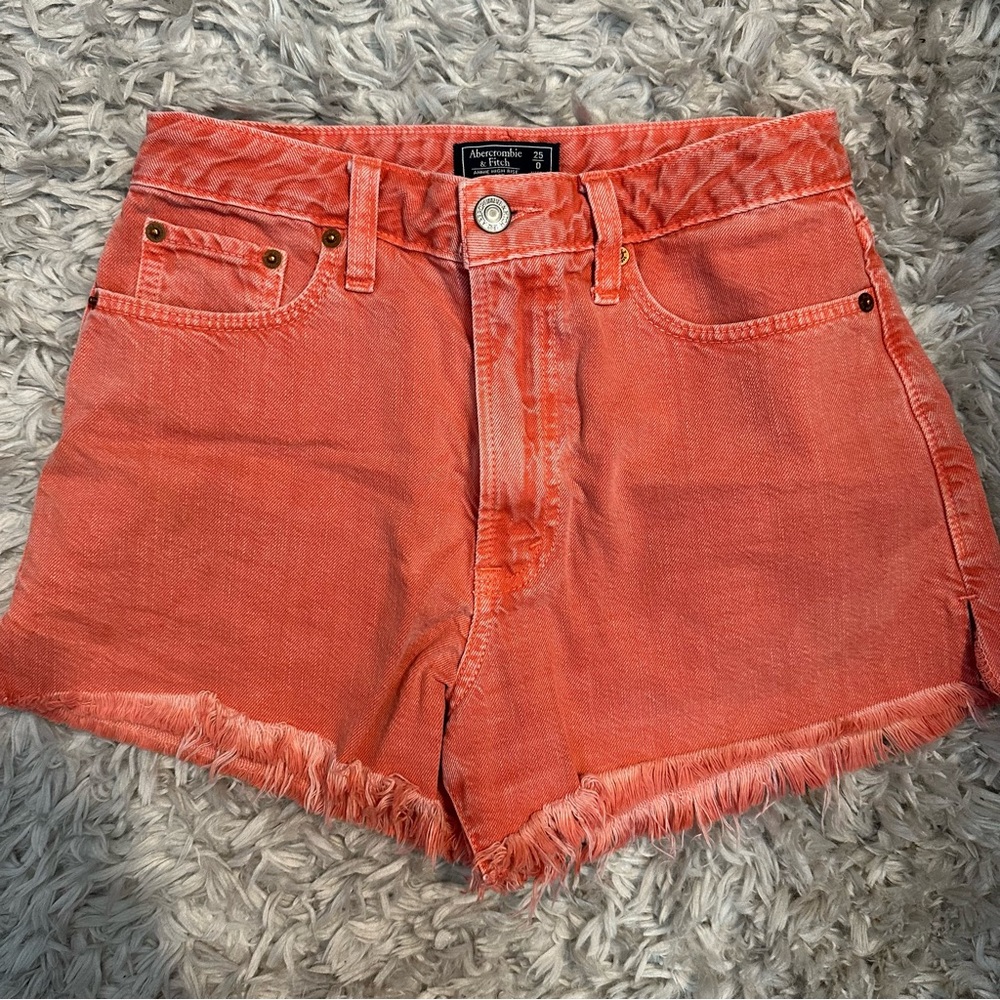 Abercrombie High Rise Denim Shorts